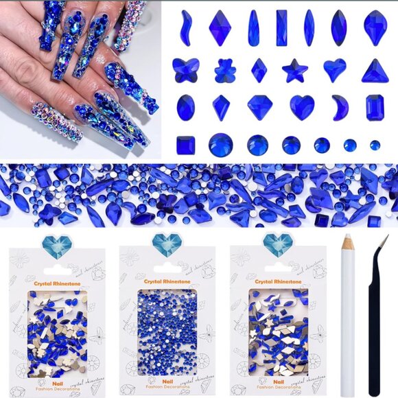 Sapphire Blue Nail Art Rhinestone Kit - Picture 4 of 8